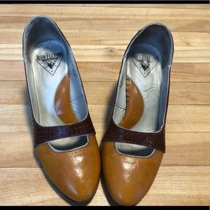 John Fluevog 3 toned Mary Jane heels